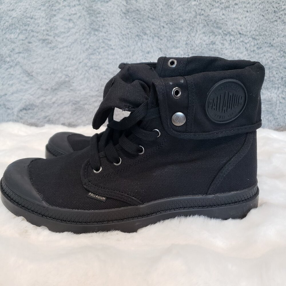 Palladium Mens Pampa Baggy Canvas Boots Black NEW Sizes Hi Rise Urban street - Picture 2 of 7